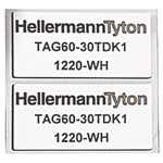 HellermannTyton Silver Label Roll, 45mm Width, 15mm Height, 1000Per Roll Qty
