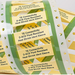 TE Connectivity D-SCE Yellow Heatshrink Labels, 50mm Width, 1000 Qty