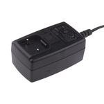 RS PRO, 18W Plug In Power Supply 5V dc, 3A, Level VI Efficiency, 1 Output Power Supply, European, Interchangeable UK,