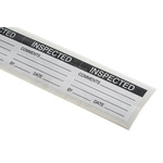 RS PRO Adhesive Pre-Printed Adhesive Label-Inspected-. Quantity: 30