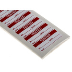 RS PRO Adhesive Pre-Printed Adhesive Label-Tested-. Quantity: 140