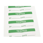 RS PRO Adhesive Pre-Printed Adhesive Label-Tested-. Quantity: 170