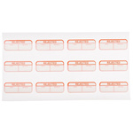 RS PRO Adhesive Pre-Printed Red Label-Rejected-. Quantity: 120