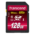 Transcend 128 GB SDXC SD Card, Class 10, UHS-1 U1