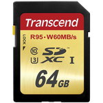 Transcend 64 GB SDXC SD Card, Class 10, UHS-1 U3