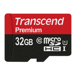 Transcend 32 GB MicroSDHC Micro SD Card, Class 10, UHS-1 U1