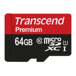 Transcend 64 GB MicroSDXC Micro SD Card, Class 10, UHS-1 U1