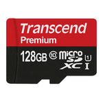 Transcend 128 GB MicroSDXC Micro SD Card, Class 10, UHS-1 U1