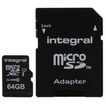 Integral Memory 64 GB MicroSDXC Micro SD Card, Class 10