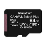Kingston 64 GB MicroSD Micro SD Card, Class 10, UHS-I