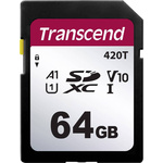 Transcend 64 GB SDXC SD Card, A1, U1, V10