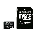 Verbatim 256 GB MicroSDXC Micro SD Card, Class 10
