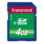 Transcend 4 GB SDHC SD Card, Class 4
