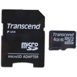 Transcend 4 GB MicroSDHC Micro SD Card, Class 10