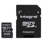 Integral Memory 64 GB MicroSDXC Micro SD Card, Class 10, UHS-1 U1
