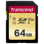 Transcend 64 GB SDHC, SDXC SD Card, Class 10, U3, V0