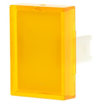 Yellow Rectangular Push Button Lens for use with 31 Series