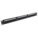 RS PRO Cat5e 24 Port RJ45 RJ Patch Panel UTP 1U Black