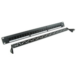 RS PRO Cat6 24 Port RJ45 RJ Patch Panel UTP 1U Black