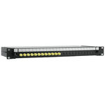 RS PRO 24 Port ST Single Mode Fibre Optic Patch Panel With 12 Ports Populated, 1U