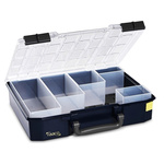 Raaco 32 Cell Blue Polypropylene Compartment Box, 81mm x 337mm x 278mm