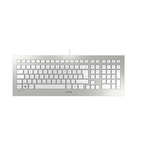 CHERRY Keyboard Wired USB, QWERTZ Silver, White