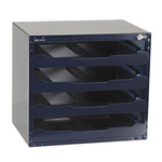 Raaco 4 Cell Blue PC Compartment Box, 403mm x 451mm x 330mm
