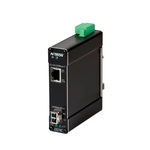 Red Lion RJ45 Media Converter, Multi Mode, 10/100 Mbps, 1000 Mbps, Half/Full Duplex 550m