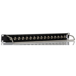 BNC 16 Port Loaded Rack Patch Panel, 1U Rack Height