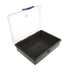 Raaco Grey, Transparent PP, Adjustable Compartment Box, 56mm x 240mm x 195mm
