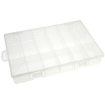 Plano 18 Cell Transparent PP Compartment Box, 40mm x 280mm x 180mm
