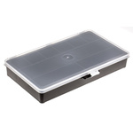 Raaco 9 Cell Black PP Compartment Box, 41mm x 271mm x 173mm