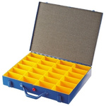 RS PRO 24 Cell BlueSheet Metal, Adjustable Compartment Box, 65mm x 440mm x 370mm