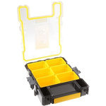 Stanley 6 Cell Black, Yellow PC, Adjustable Compartment Box, 359mm x 115mm x 261mm