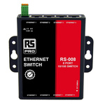 RS PRO Wall Mount Ethernet Switch, 8 RJ45 Ports, 10/100Mbit/s Transmission, 30V dc