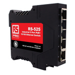 RS PRO DIN Rail Mount Ethernet Switch, 5 RJ45 Ports, 10/100Mbit/s Transmission, 57V dc