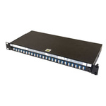 Amphenol Industrial 48 Port LC Single Mode Duplex Fibre Optic Patch Panel With 48 Ports Populated, 1U