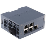 Siemens XB005 Series DIN Rail Mount Ethernet Switch, 5 RJ45 Ports, 10/100Mbit/s Transmission, 24V dc