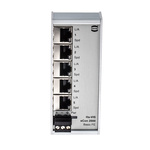 HARTING DIN Rail Mount Ethernet Switch, 5 RJ45 Ports, 10/100Mbit/s Transmission, 24V dc
