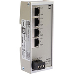 HARTING DIN Rail Mount Ethernet Switch, 4 RJ45 Ports, 10/100Mbit/s Transmission, 28/48V dc