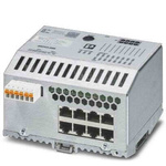 Phoenix Contact DIN Rail Mount Ethernet Switch, 8 RJ45 Ports, 1000Mbit/s Transmission, 24V dc