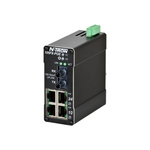 Red Lion 105FX Series DIN Rail Mount Unmanaged Ethernet Switch, 4 RJ45 Ports, 10 → 30V dc