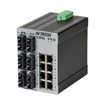 Red Lion 114FX6 Series DIN Rail Mount Ethernet Switch, 8 RJ45 Ports, 10 → 49V dc