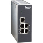 Delta Electronics Ethernet Switch, 5 RJ45 Ports, 1.5Mbit/s Transmission, 12 → 48V dc
