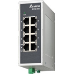 Delta Electronics Ethernet Switch, 8 RJ45 Ports, 2.4Mbit/s Transmission, 12 → 48V dc