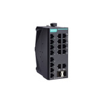 MOXA Unmanaged Ethernet Switch, 16 RJ45 Ports, 1000Mbit/s Transmission, 9.6 → 60V dc
