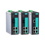 MOXA Unmanaged Ethernet Switch, 4 RJ45 Ports, 100Mbit/s Transmission, 9.6 → 60V dc