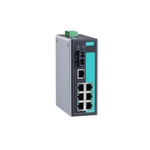 MOXA Unmanaged Ethernet Switch, 7 RJ45 Ports, 100Mbit/s Transmission, 9.6 → 60V dc