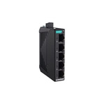 MOXA EDS-G2005-EL Series DIN Rail Mount Ethernet Switch, 5 RJ45 Ports, 10/100/1000Mbit/s Transmission, 9.6 → 60V