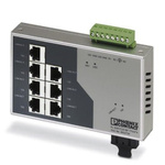 Phoenix Contact FL SWITCH SF 7TX/FX Series DIN Rail Mount Ethernet Switch, 7 RJ45 Ports, 100Mbit/s Transmission, 24V dc